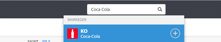 coca cola aktier